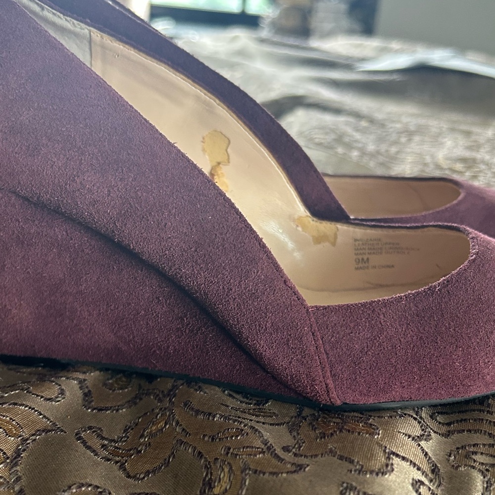 INC International Concepts Purple Wedge Shoes
